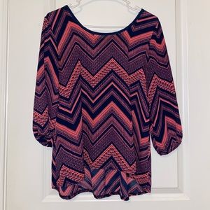 pink and navy blue dress shirt